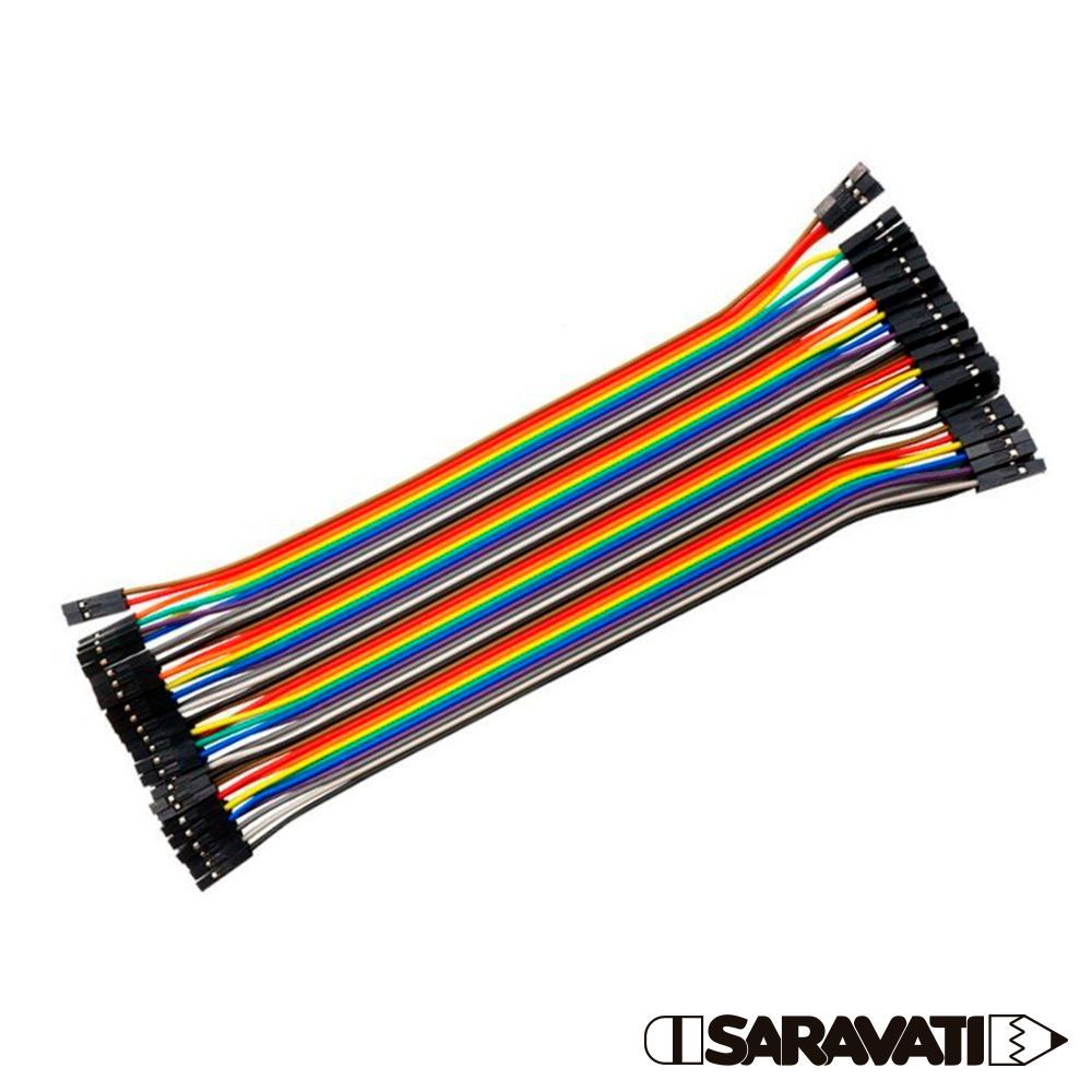 Guia de Montagem: Esteira Robótica Seletora (MDF) com Arduino e Servo Motor (com programação e diagrama) 67 Saravati cabos jumper premium femea femea 20cm 40 vias Saravati