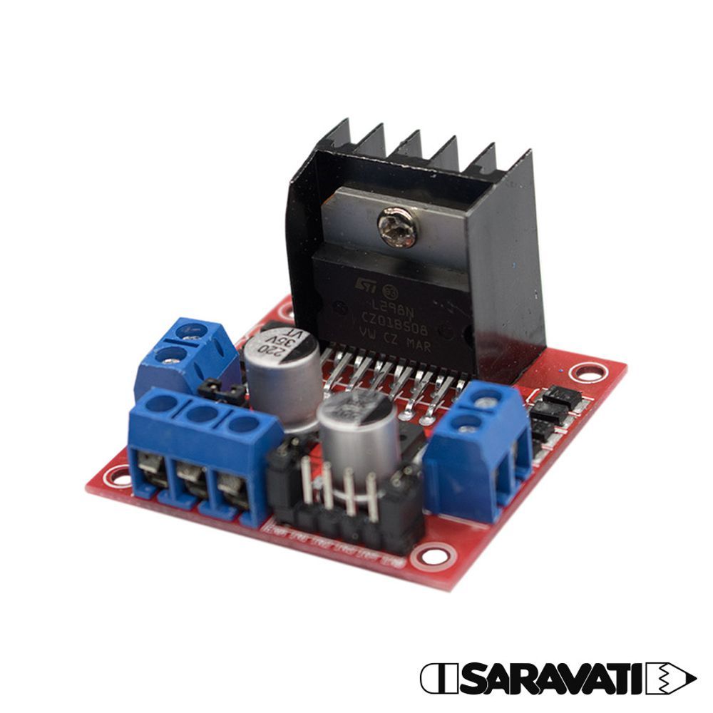 Guia de Montagem: Carrinho-Robô com Arduino e Bluetooth (com programação e diagrama) 33 Saravati Driver Ponte H L298N Saravati