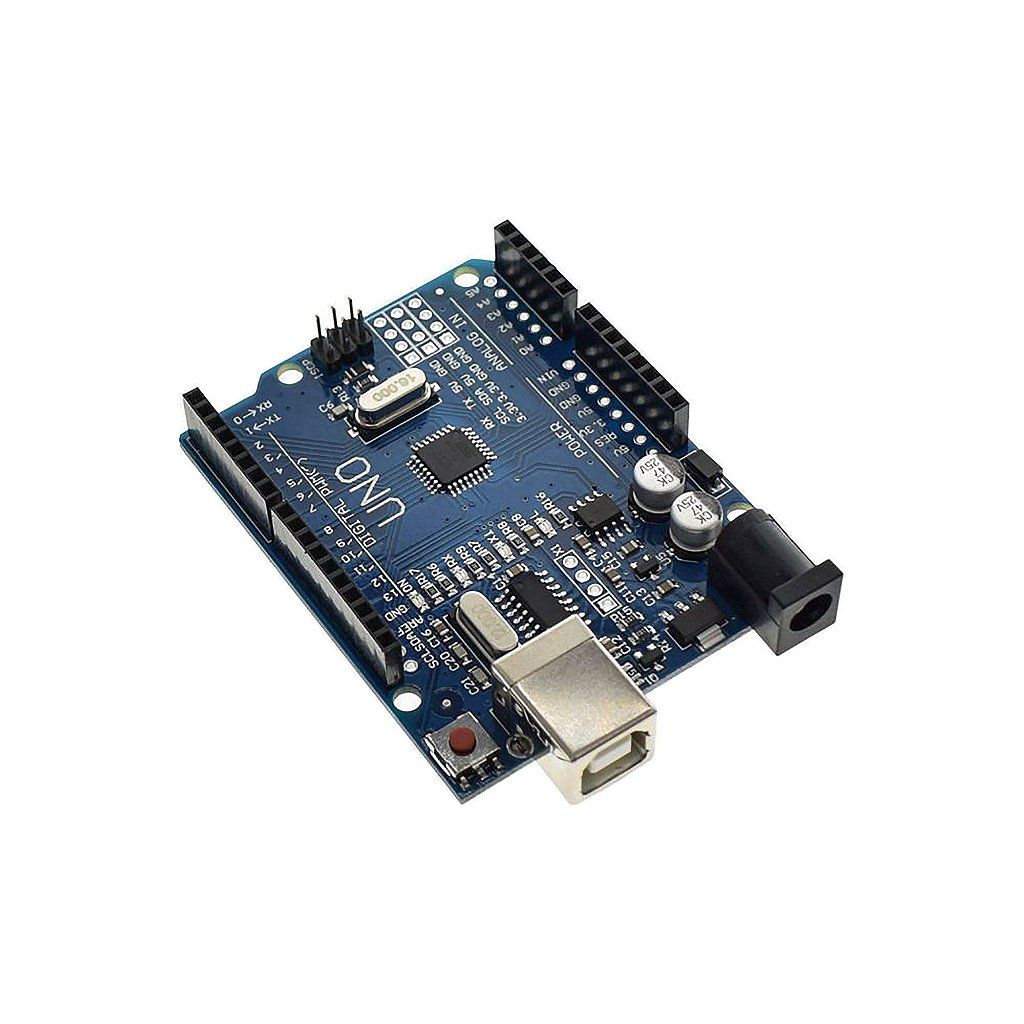 Guia de Montagem: Sensor de Temperatura DS18B20 com Display 16x2 I2C - Monitore a Temperatura com Precisão 18 Saravati Placa Arduino Uno R3 ATmega328P SMD CH340G Saravati