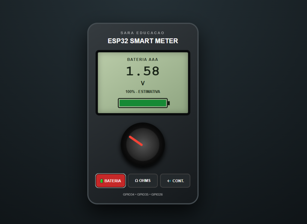 Multímetro Wi-Fi com ESP32